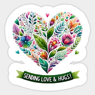 Sending Love & Hugs Sticker